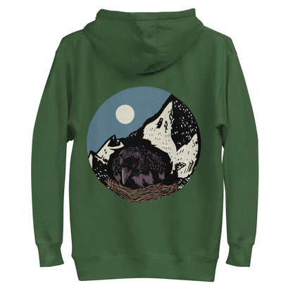 Treevy Crow Design - Premium Unisex Pullover Hoodie