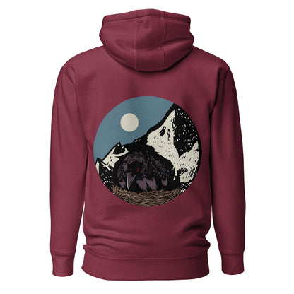 Treevy Crow Design - Premium Unisex Pullover Hoodie