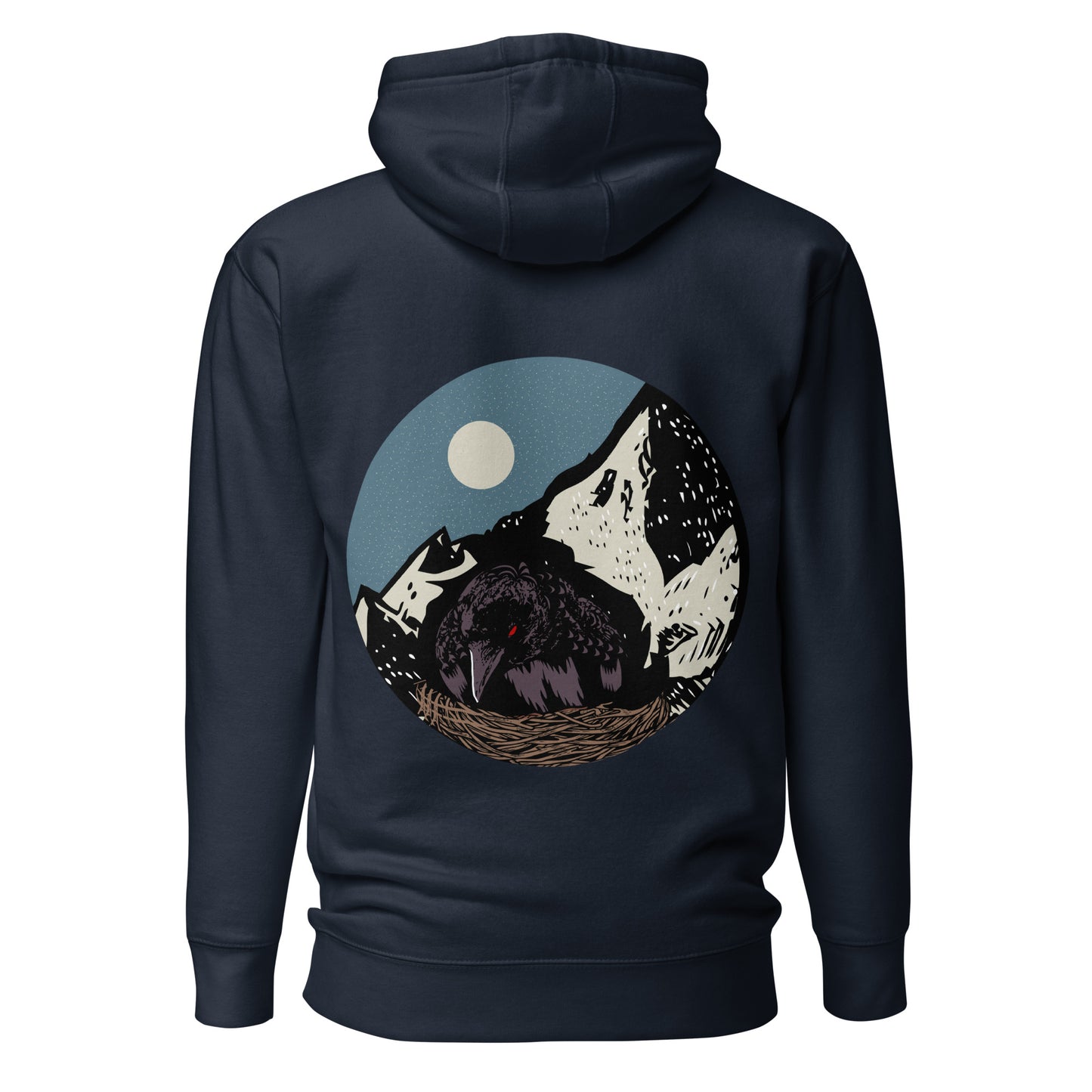 Treevy Crow Design - Premium Unisex Pullover Hoodie