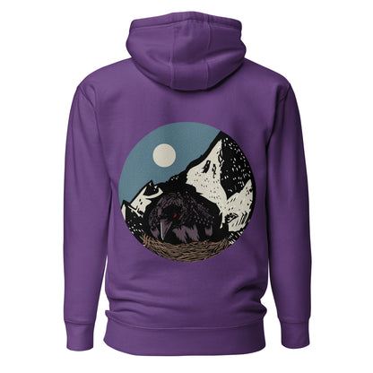 Treevy Crow Design - Premium Unisex Pullover Hoodie