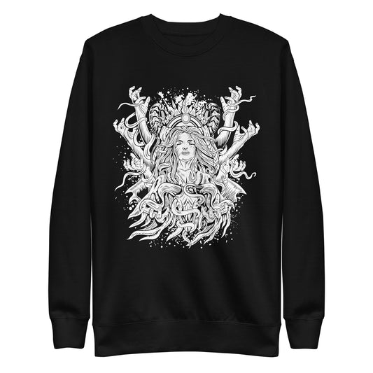 Dark Spirit B&W - Unisex Premium Sweatshirt