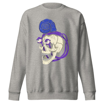 Treevy Snail Skull - Premium Unisex Crewneck Sweatshirt