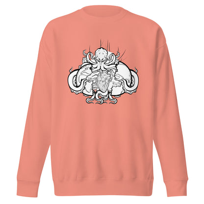 Cthulu (Black and White) - Premium Unisex Crewneck Sweatshirt