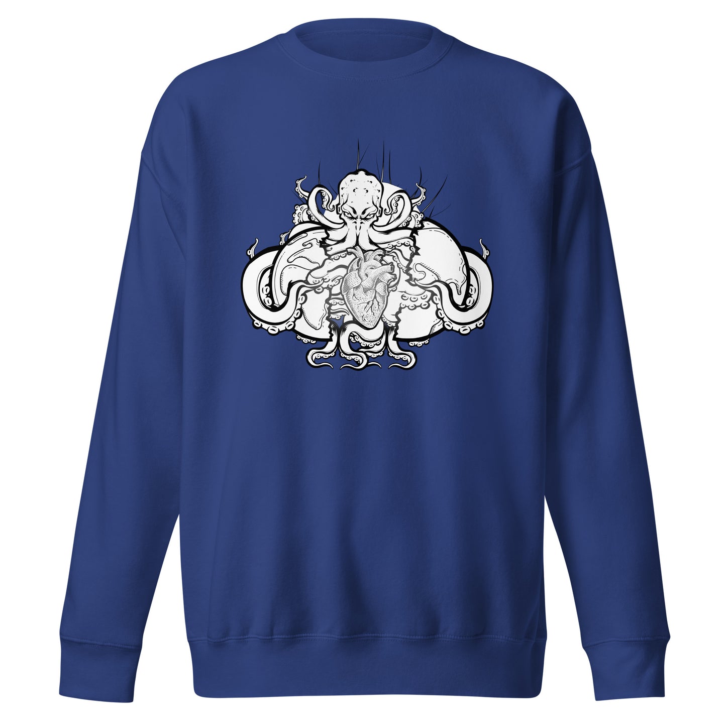 Cthulu (Black and White) - Premium Unisex Crewneck Sweatshirt