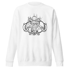 Cthulu (Black and White) - Premium Unisex Crewneck Sweatshirt