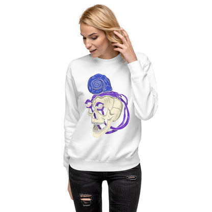 Treevy Snail Skull - Premium Unisex Crewneck Sweatshirt