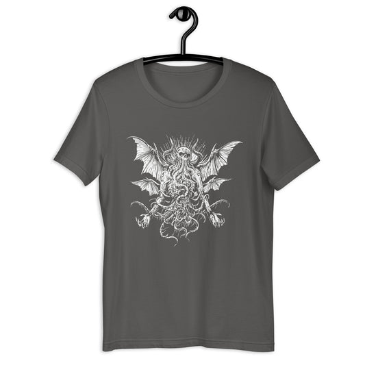 Manacing Cthulhu (B&W) - Unisex t-shirt